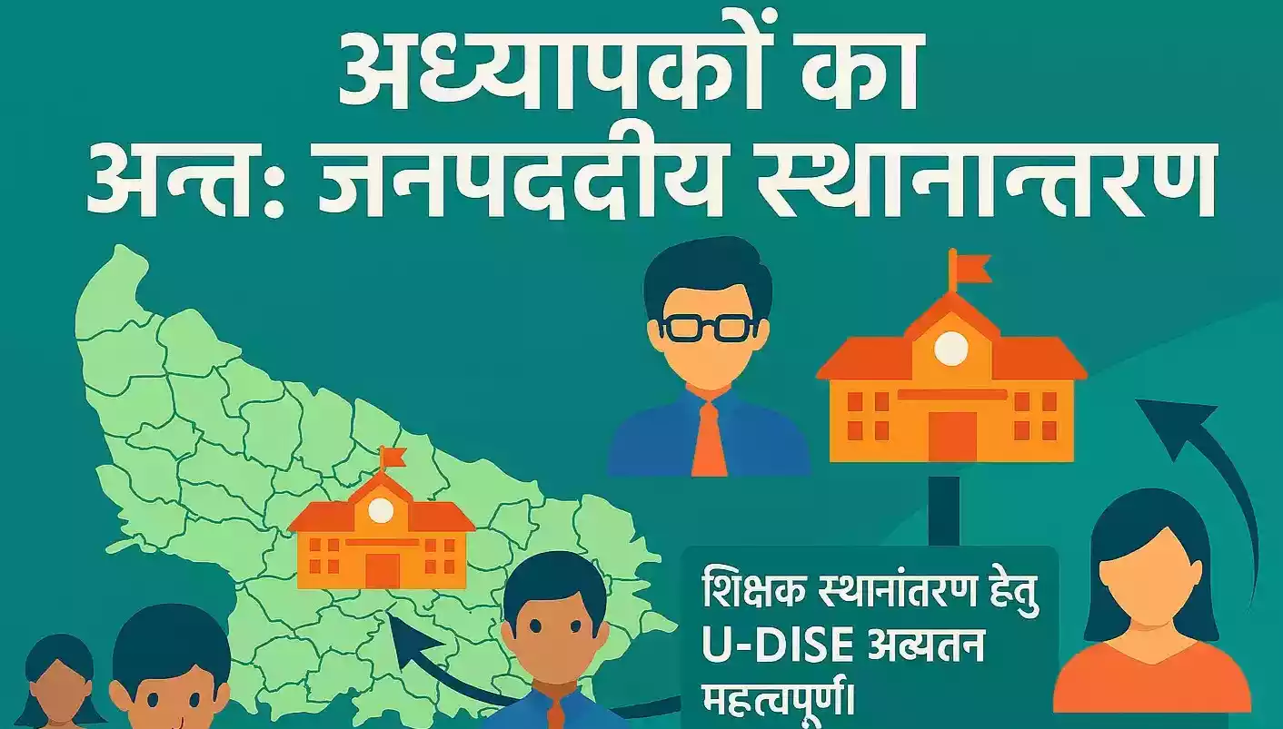 अध्यापकों का अन्तः जनपदीय स्थानान्तरण