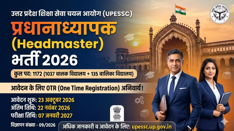उत्तर प्रदेश अशासकीय सहायता प्राप्त हाईस्कूलों में प्रधानाध्यापक के 1172 पदों पर भर्ती